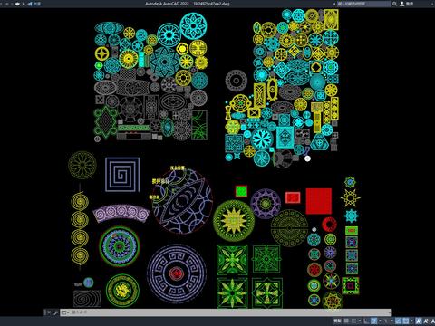  地毯 图案 花纹 地面拼花cad图库 