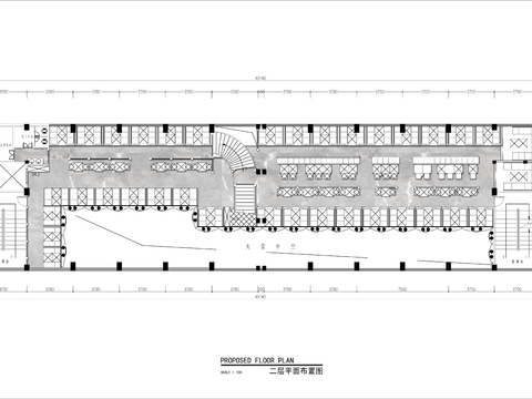  两层西餐厅cad平面图 
