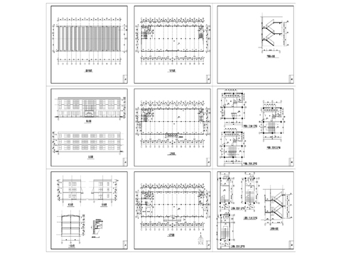  18廠房建筑cad立面圖 