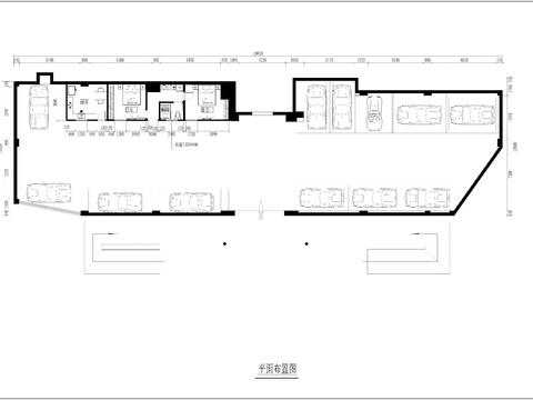  居住区车库cad平面图 