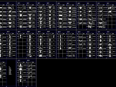  欧式庭院雕塑cad图库 