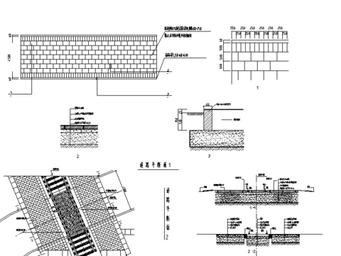  铺装节点大样CAD施工图 
