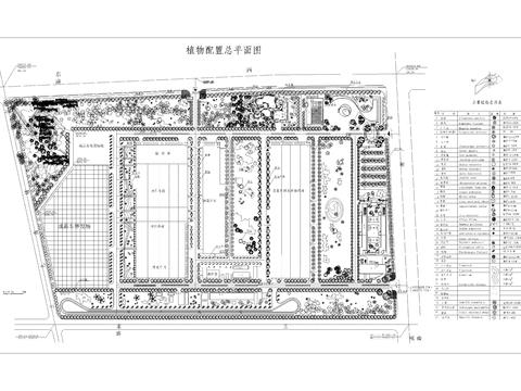  厂房植物配置cad施工图 