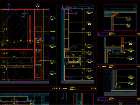  公共卫生间cad节点大样 