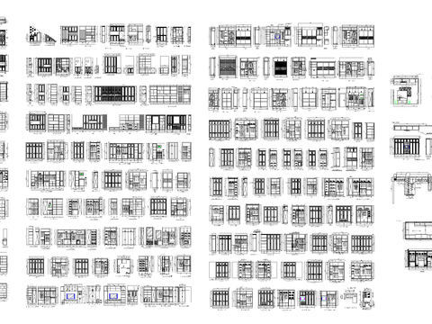  衣柜酒柜cad图库 