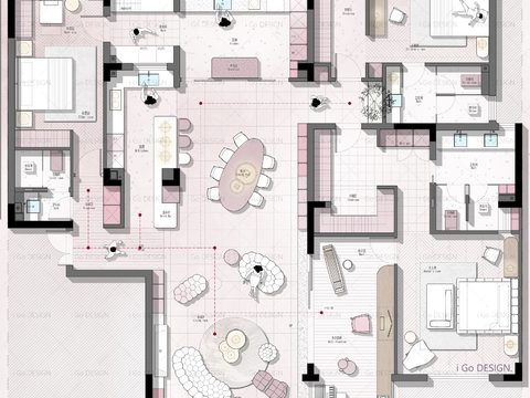  大平层CAD施工图 