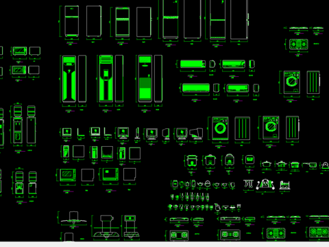  常用家用电器CAD图库 
