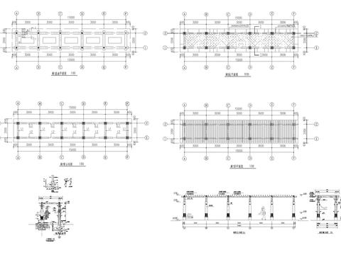  非常好的花架和亭节点大样 