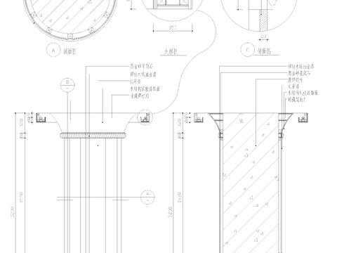  现代式柱详图 