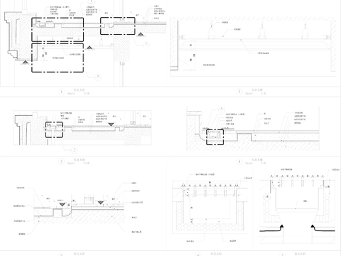  阳台顶及地漏CAD施工图 