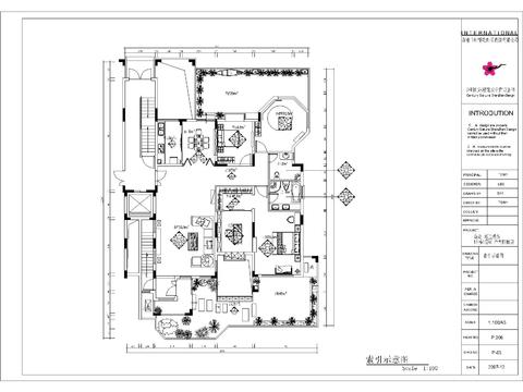  东南亚家居cad施工图 