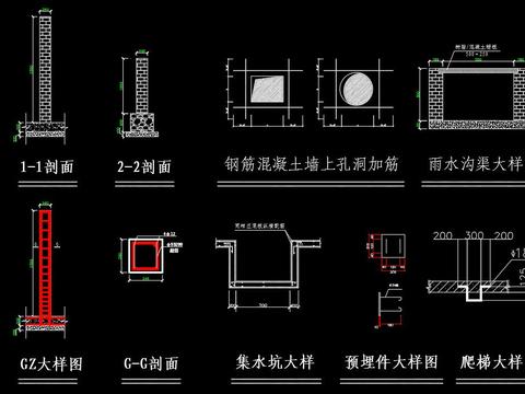  污水处理厂cad施工图 