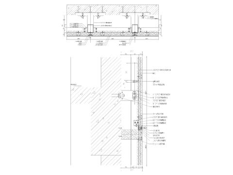  墙顶面复合铝板节点大样图 