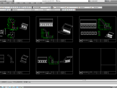  顶线图块cad施工图 