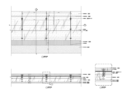  中庭拦河护栏扶手cad节点详图 