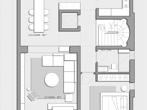  336㎡三层联排别墅cad平面图 