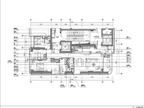 【DIA丹健國際】深圳歲寶180㎡大平層樣板間CAD施工圖 