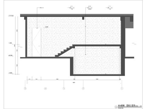  酒窖过道立面节点大样 
