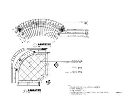  单臂廊架详图cad大样图 