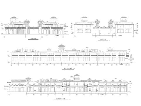  商業(yè)街建筑cad施工圖 