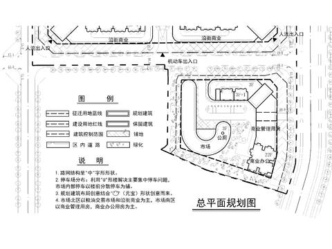  某市場(chǎng)整體規(guī)劃總cad平面圖 
