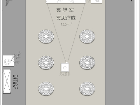  冥想室 冥思疗愈室cad图库 