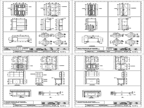  室内玄关柜浴室柜体木作定制详图 