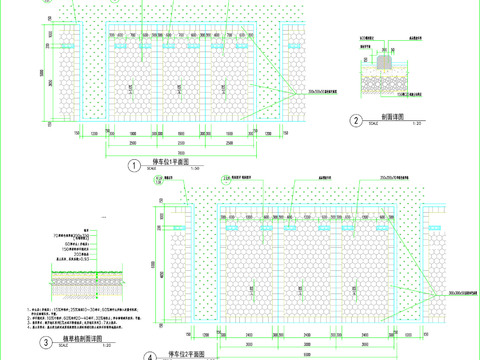  停车位cad平面图 