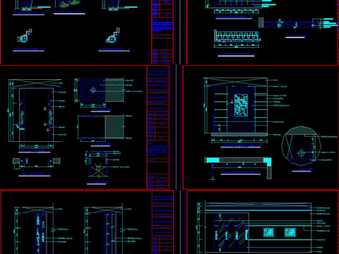  端景墙cad节点图 