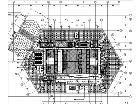  办公区cad水电图 