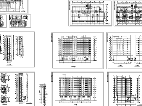  板式小高層建筑cad施工圖 