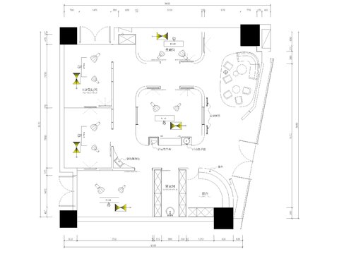  网红直播间CAD平面图 