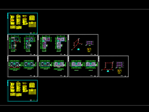  龙集敬老院1号楼水灭火系统CAD施工图 