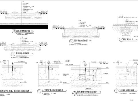  园林道路cad节点图 