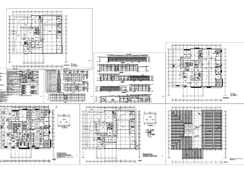  32梅赛德斯奔驰汽车4S店cad平面图 