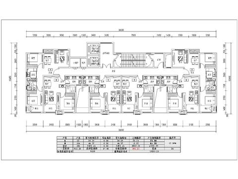  公寓建筑戶型全套CAD施工圖 