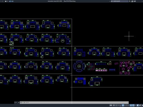  组合沙发cad图库 