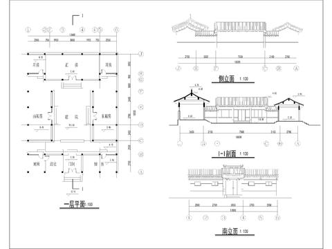  四合院建筑CAD施工圖 