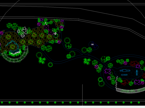  竹园景观cad图纸 
