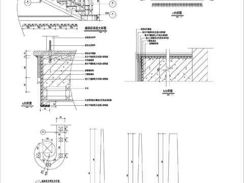  实木楼梯CAD节点大样 