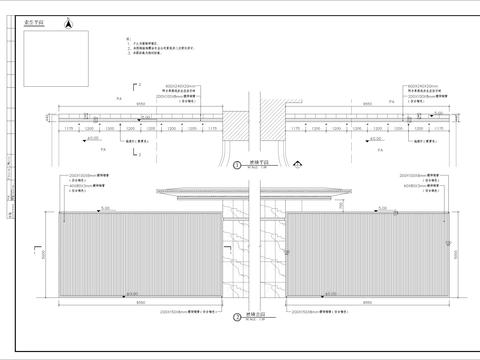  特色景墙CAD节点大样 