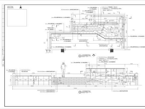  台阶挡墙细部CAD施工图 