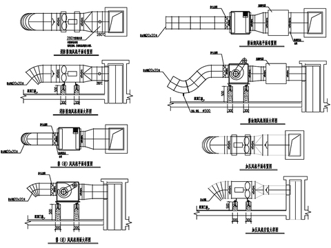  风机盘管节点大样图 