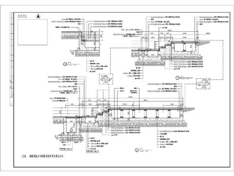  特色镜面水景细部CAD节点大样 