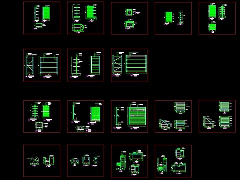  超市货架cad图库 