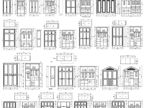  衣柜室内设计cad图库 