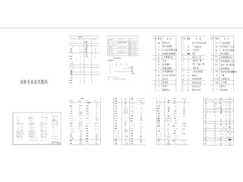 安防-电气系统通用图形符号CAD施工图 