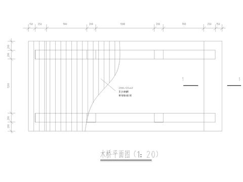  木平桥详图cad大样图 