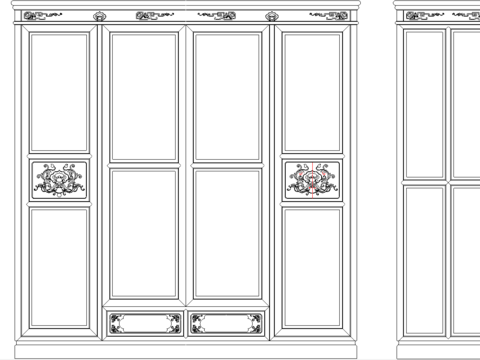  紫光大衣柜CAD施工图 