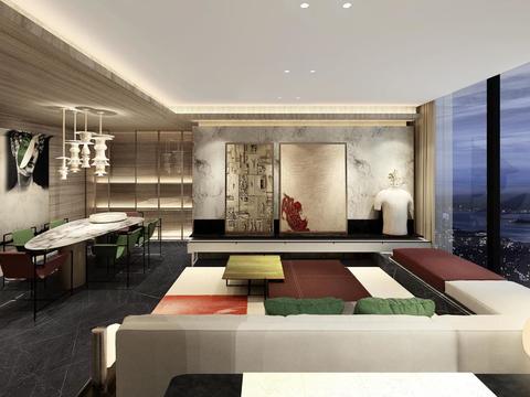  北京万科滨江大都会样板间室内施工图 